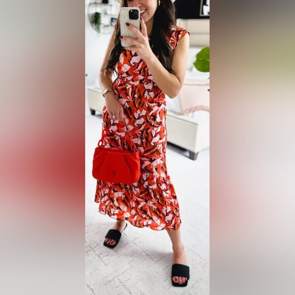Nine West Tiered Midi Dress - Picture 1 of 8